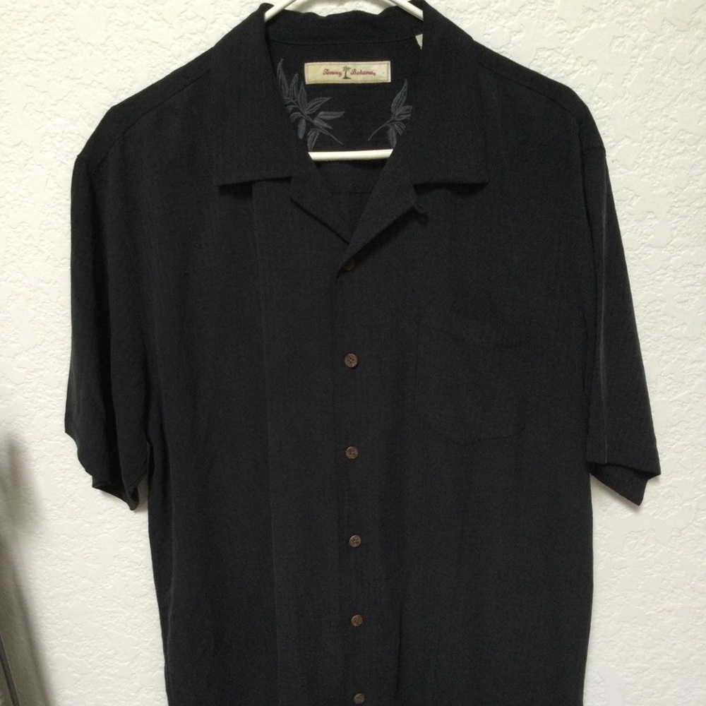 Tommy Bahama Black Silk Shirt